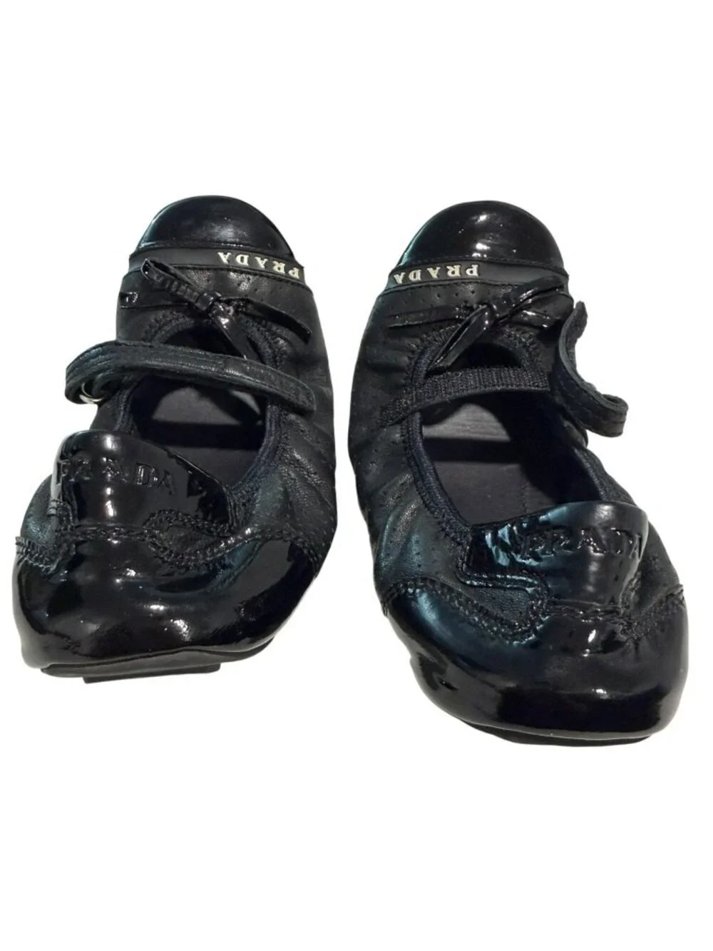 Prada Toddler Girls Leather Ballet Flat Shoes Size 11.5